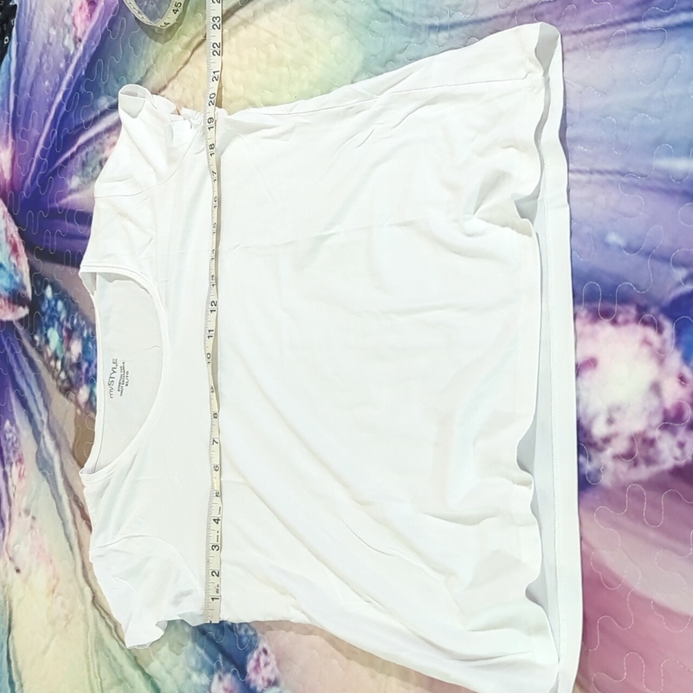 Size XL My Style White Short Sleeve T-Shirt - Picture 8 of 13